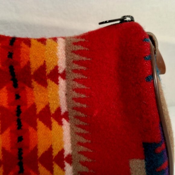 Vintage Pendleton Travel Pouch Cosmetic Toiletry Bag Zip Up Southwestern Wool - Picture 13 of 16